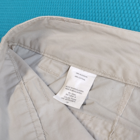 Daisy Fuentes Women's Khaki Tan Roll Up Pants Size 12P - Picture 8 of 13